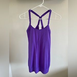 Beyond Yoga Racerback Striped Tank Purple (Medium)